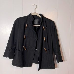 Troy Smith black wool coat